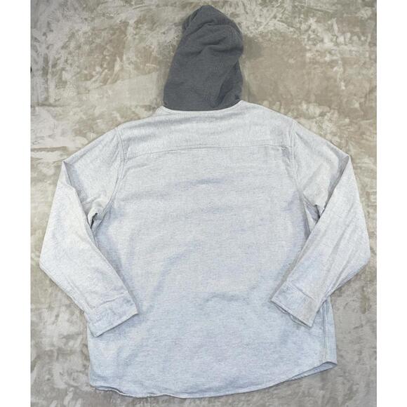 Quiksilver Men's Hooded Halidon Flannel Shirt Jacket cotton Size 2XL - Picture 10 of 12